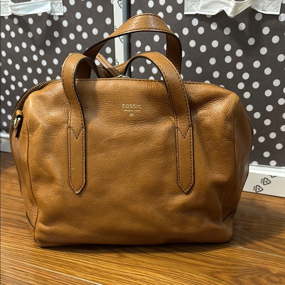 Fossil Sydney Satchel in tan